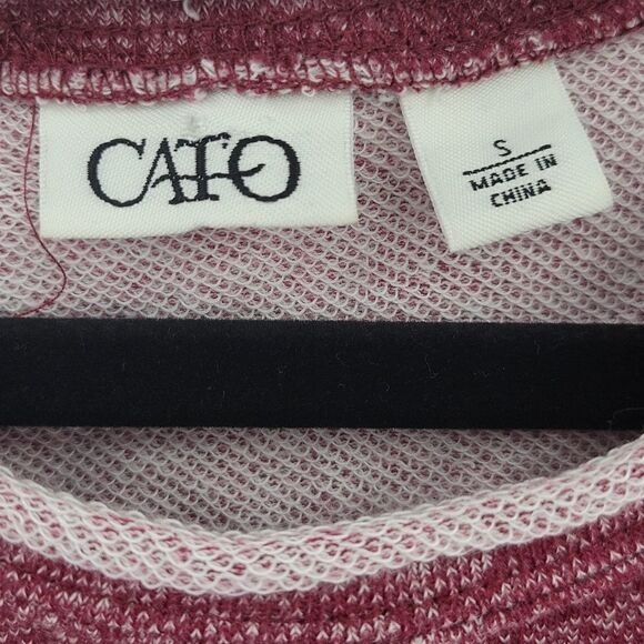 3 For$20 Cato Maroon shirt w/ lace bottom size S - Picture 2 of 7